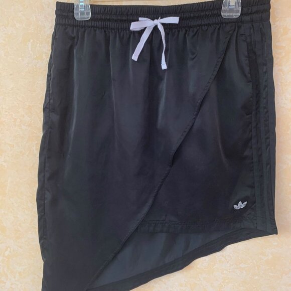 2/$40 adidas Asymetrical skirt with pockets and Silver embroidered Tri-foil logo - Picture 10 of 11